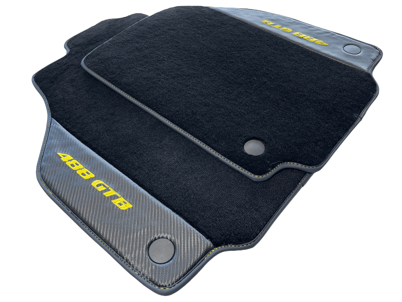 Floor Mats For Ferrari 488 GTB 2015-2022 Carpet With Carbon Fiber - AutoWin
