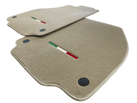 Floor Mats For Ferrari F8 Tributo (2019-2023) Beige Italian Edition - AutoWin
