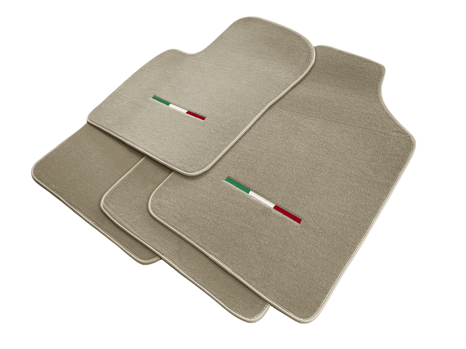 Italian Edition Beige Floor Mats for Fiat 500X (2018-2024) Convertible - AutoWin