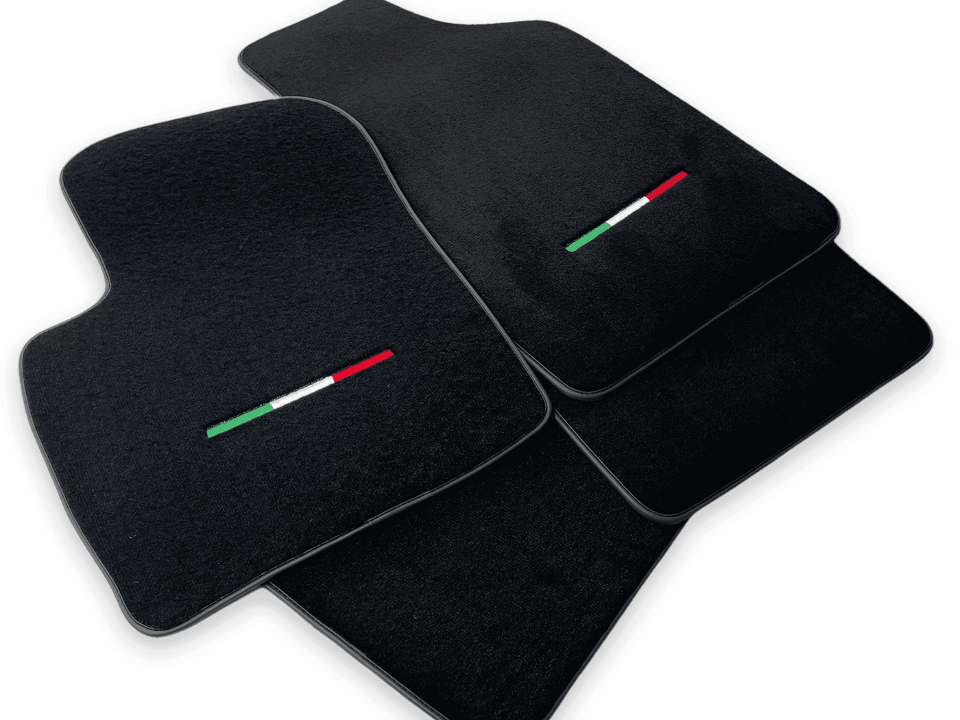 Italian Edition Black Floor Mats for Fiat 500X (2018-2024) Convertible - AutoWin