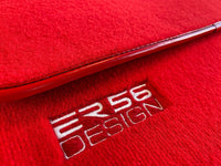 Floor Mats For Tesla Model 3 Red Tailored Carpets ER56 Design - AutoWin