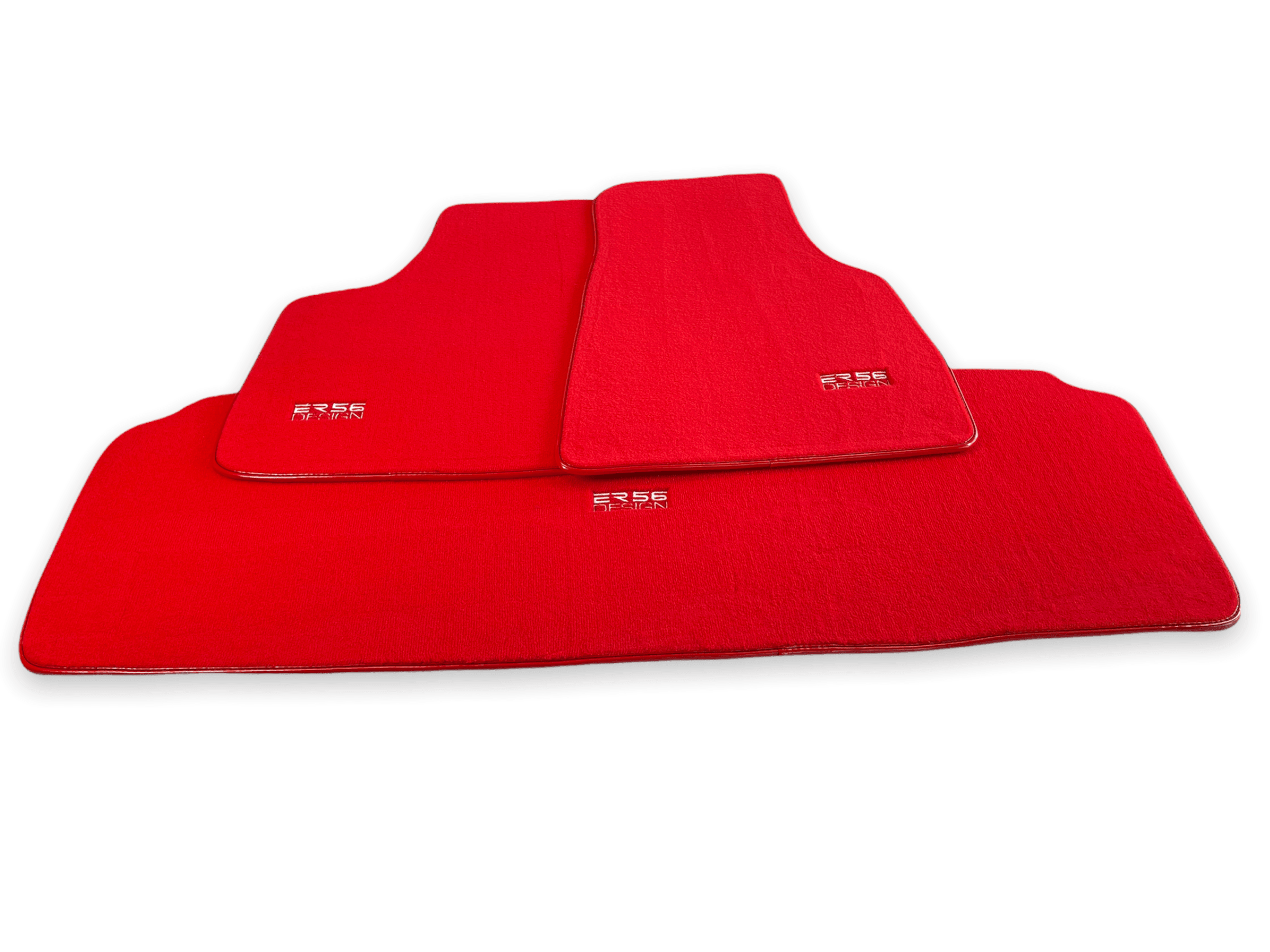 Floor Mats For Tesla Model S Red Tailored Carpets ER56 Design - AutoWin