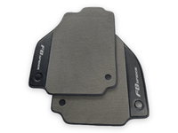 Gray Floor Mats For Ferrari F8 Spider 2019-2022 With Carbon Fiber Leather - AutoWin