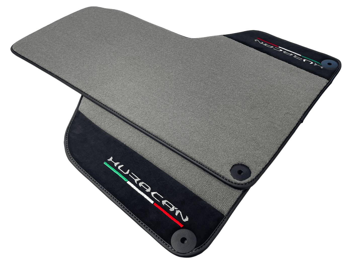 Gray Floor Mats for Lamborghini Huracan With Alcantara Leather - AutoWin