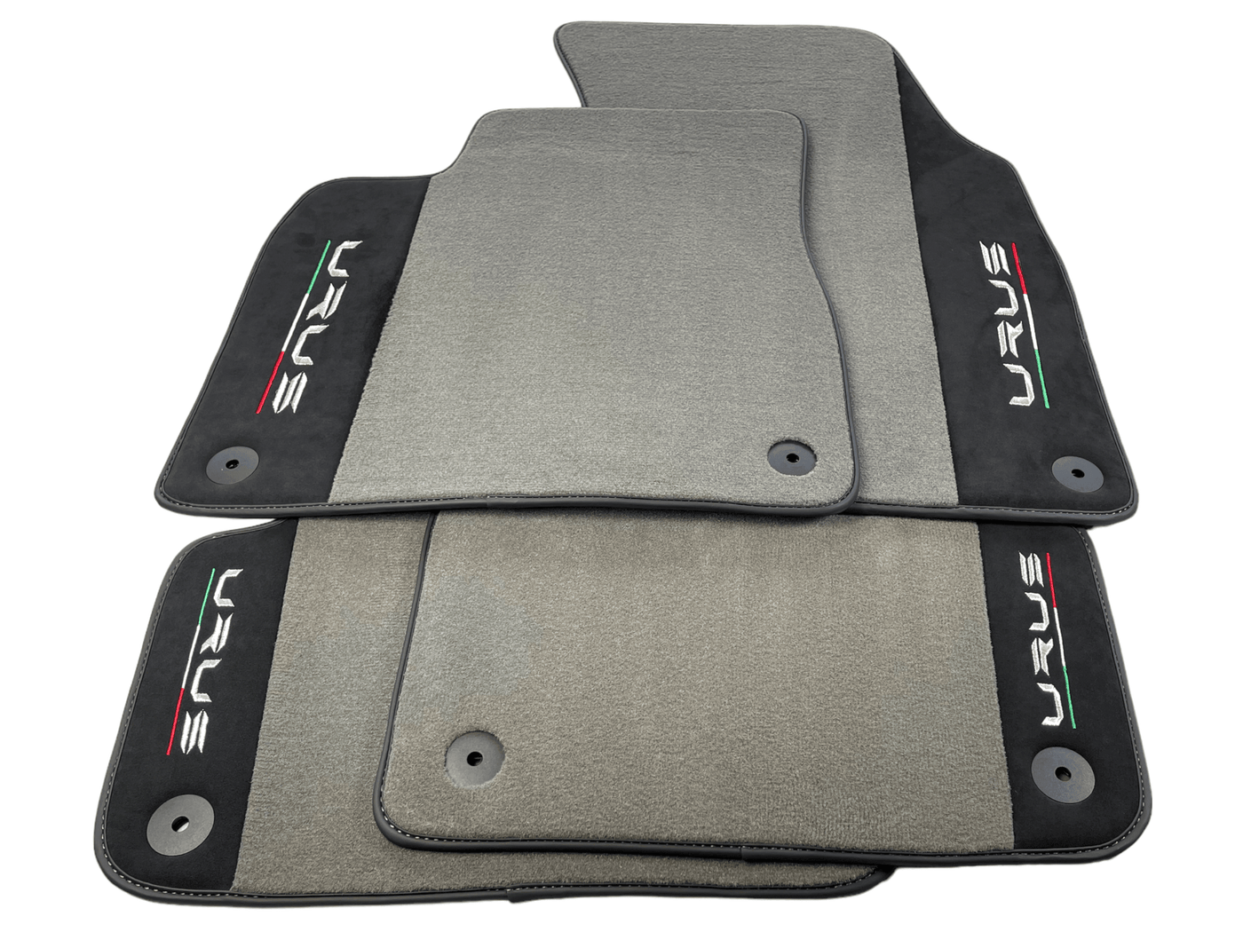 Gray Floor Mats For Lamborghini Urus With Alcantara Leather - AutoWin