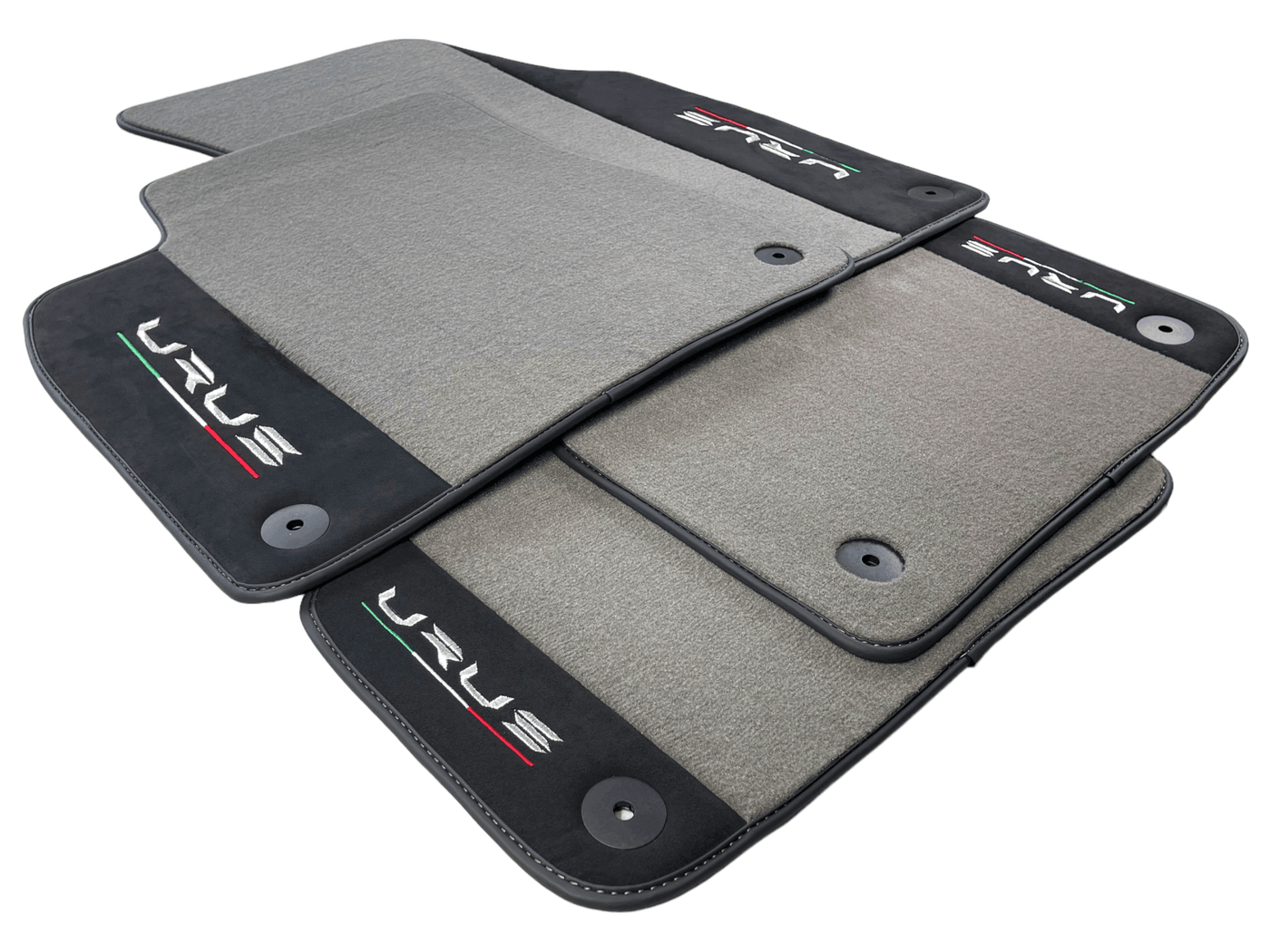 Gray Floor Mats For Lamborghini Urus With Alcantara Leather - AutoWin
