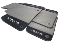 Gray Floor Mats For Lamborghini Urus With Alcantara Leather - AutoWin