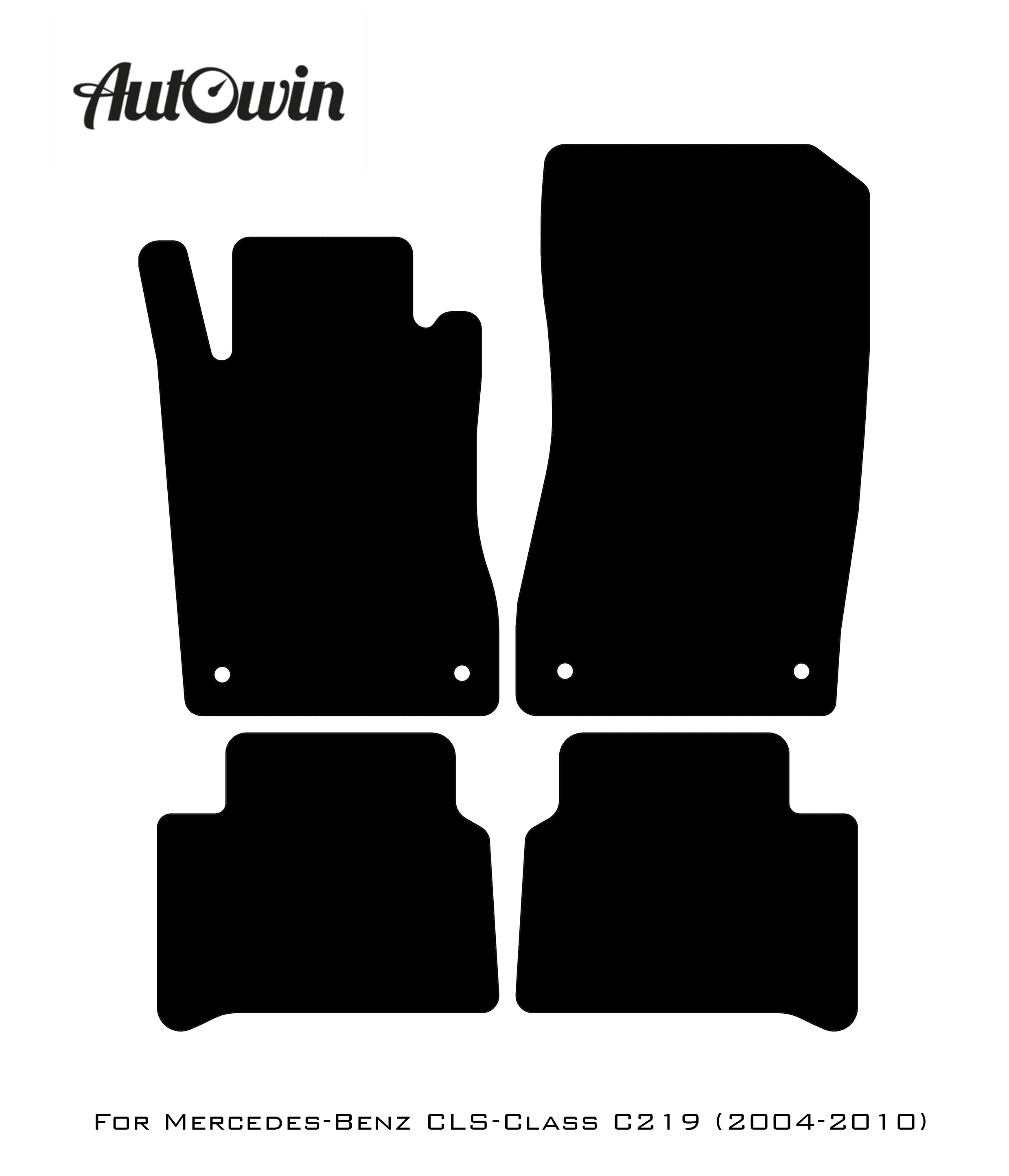 Gray Floor Mats For Mercedes Benz CLS-Class C219 (2004-2010) | Limited Edition - AutoWin