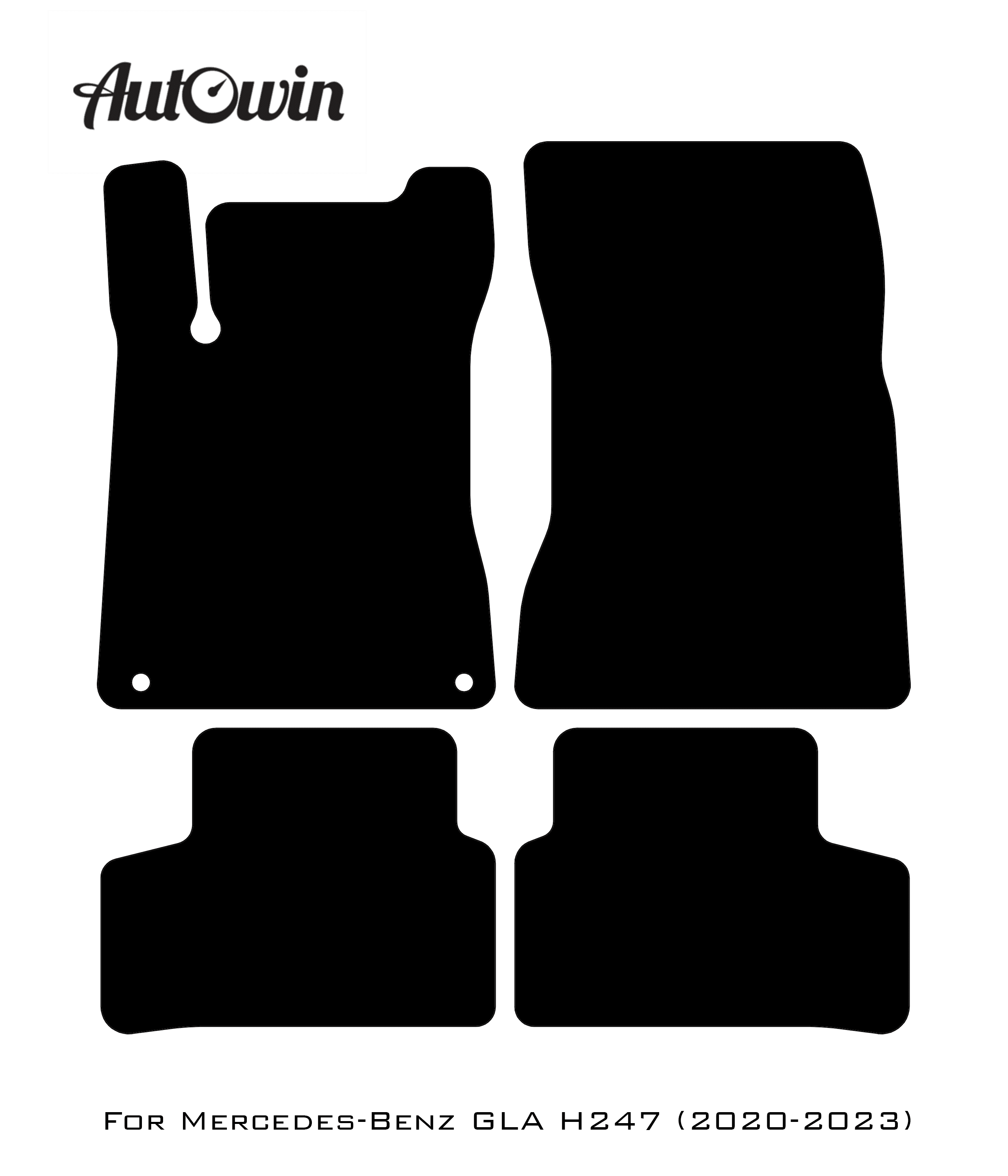 Gray Floor Mats For Mercedes Benz GLA-Class H247 (2020-2023) | Limited Edition - AutoWin