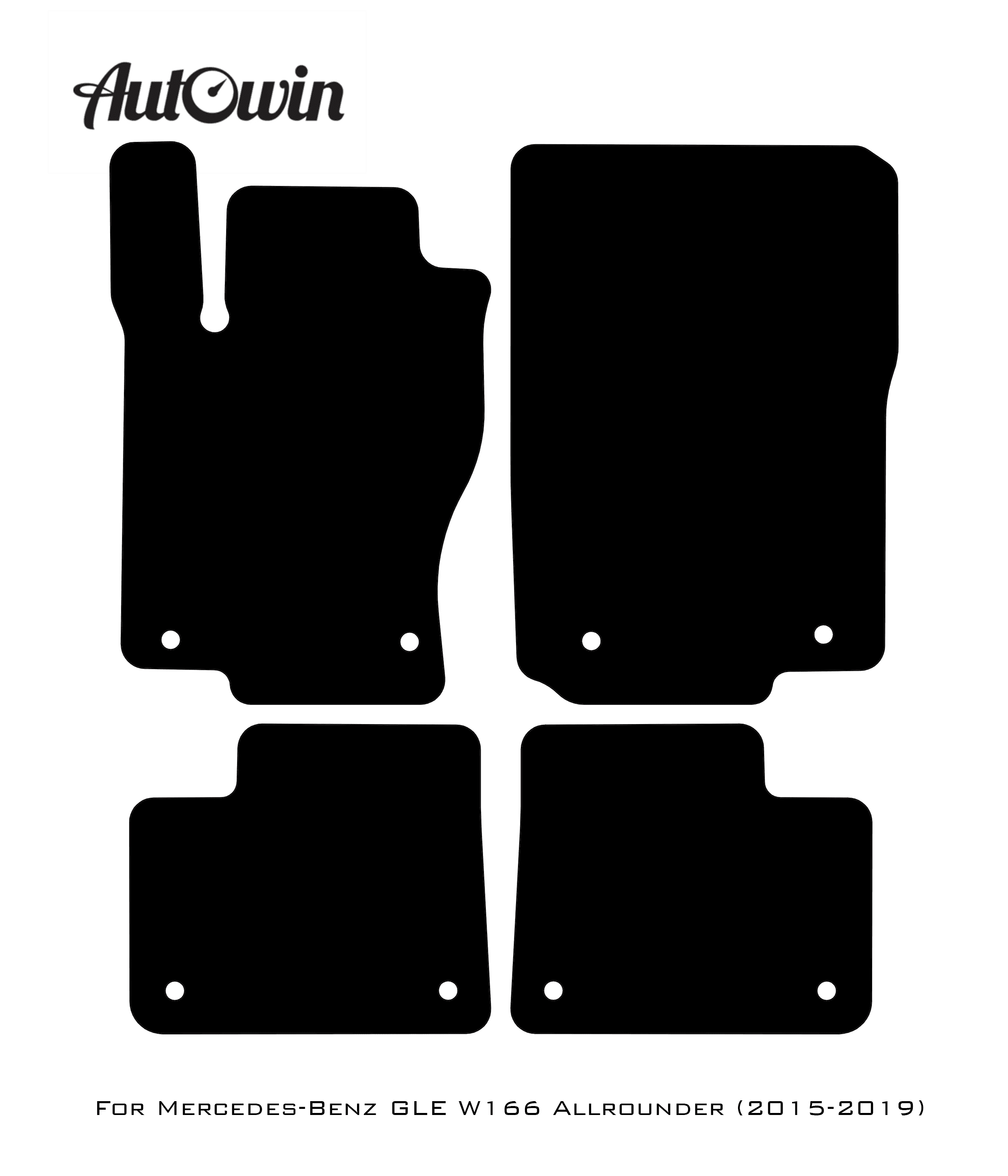 Gray Floor Mats For Mercedes Benz GLE-Class W166 Allrounder (2015-2019) | Limited Edition - AutoWin