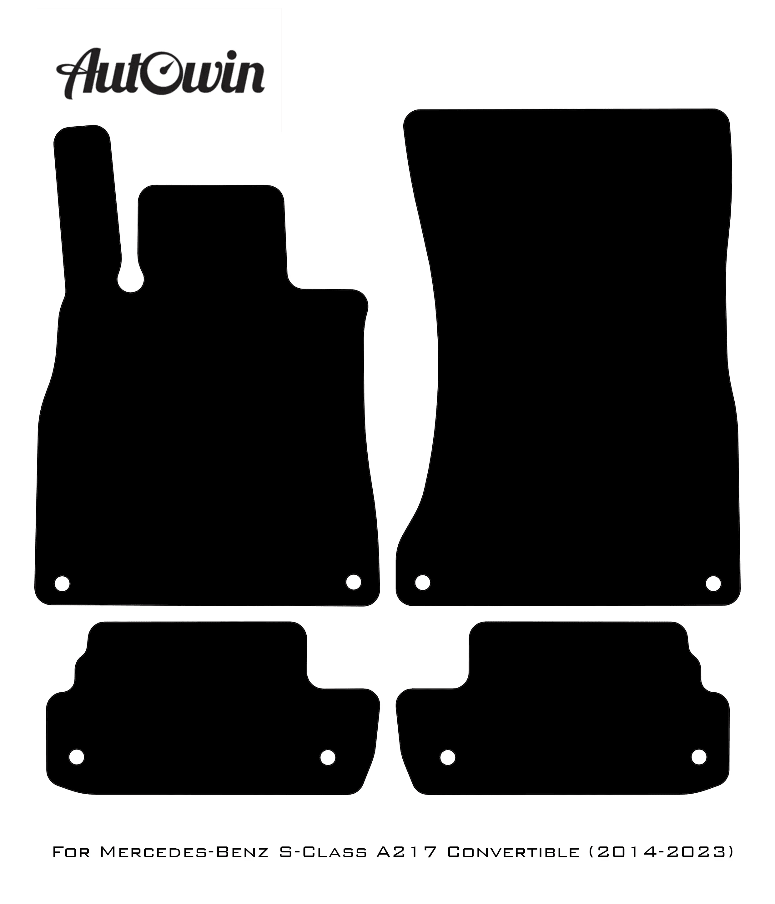 Gray Floor Mats For Mercedes Benz S-Class A217 Convertible (2014-2023) | Limited Edition - AutoWin