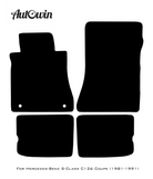 Gray Floor Mats For Mercedes Benz S-Class C126 Coupe (1981-1991) | Limited Edition - AutoWin