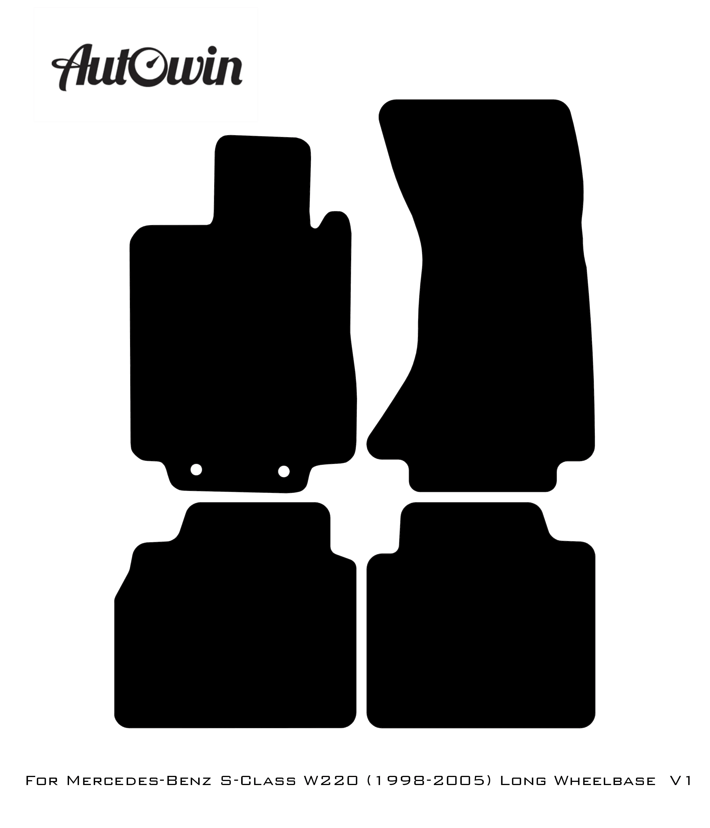 Gray Floor Mats For Mercedes Benz S-Class W220 (1998-2005) Long Wheelbase | Limited Edition - AutoWin