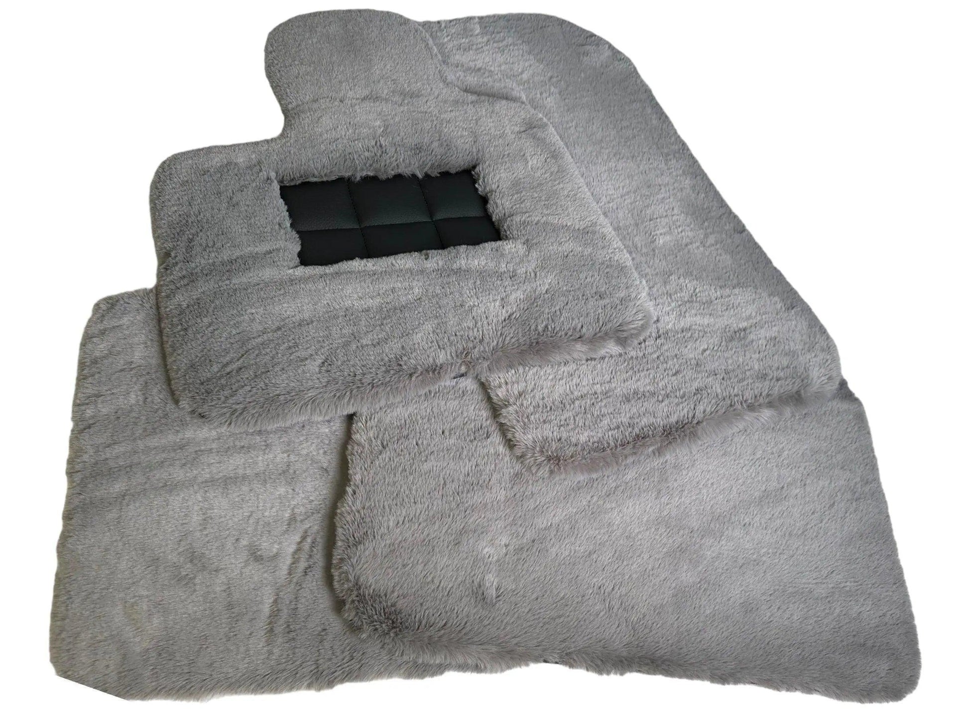 Gray Sheepskin Floor Mats For Bentley Mulsanne (2010-2020) Er56 Design Brand - AutoWin
