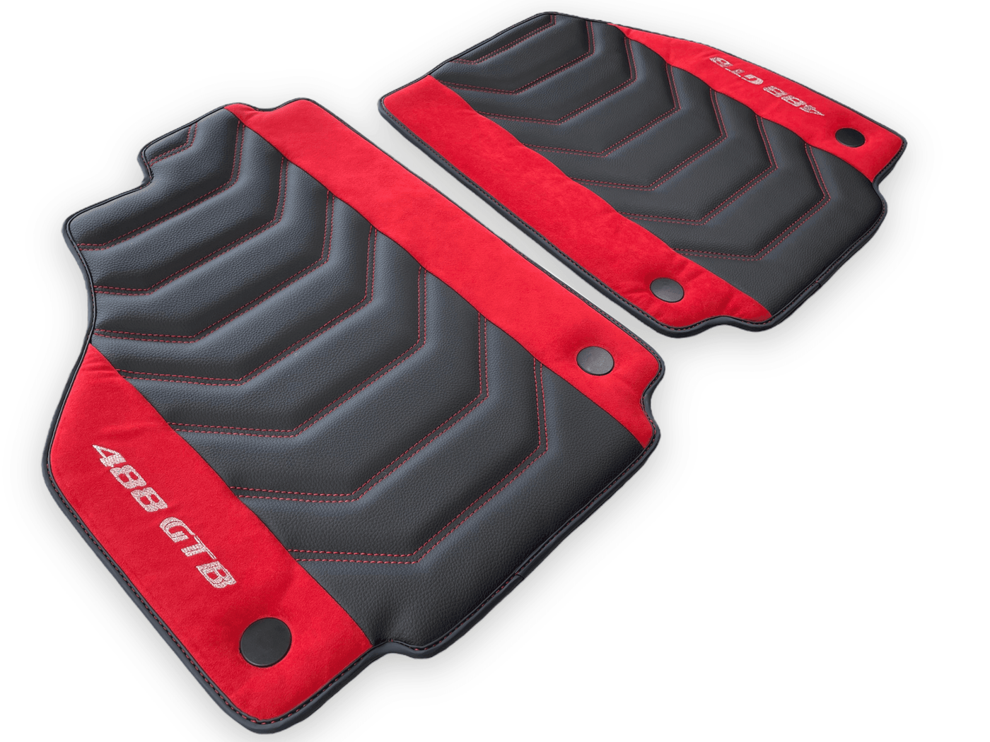 Leather Floor Mats For Ferrari 488 GTB 2015-2022 - AutoWin