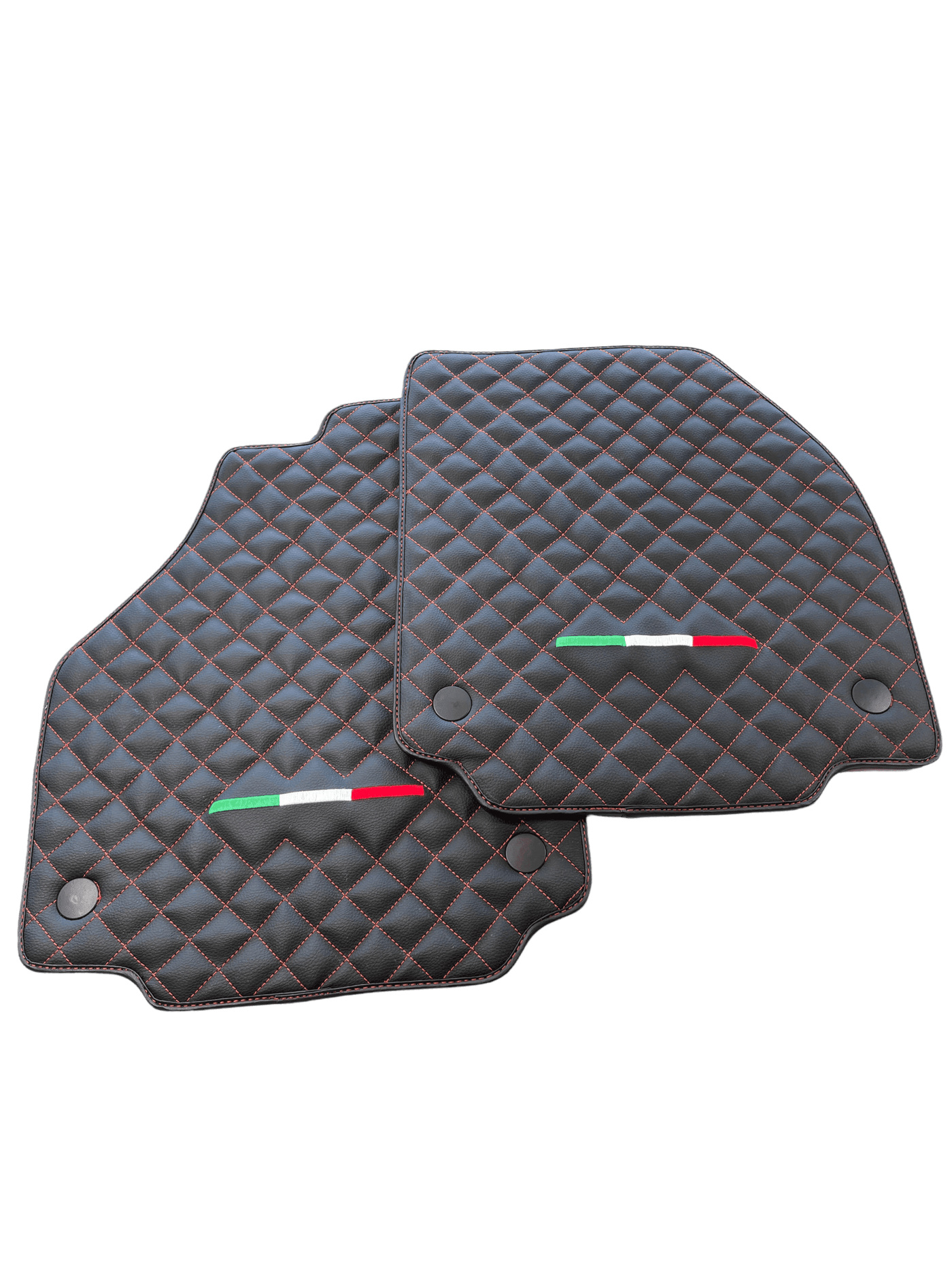 Leather Floor Mats For Ferrari F8 Tributo (2019-2023) Italian Edition - AutoWin