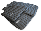 Black Leather Floor Mats for Rolls Royce Phantom VIII (2017-2024) ER56 Design Brand - AutoWin