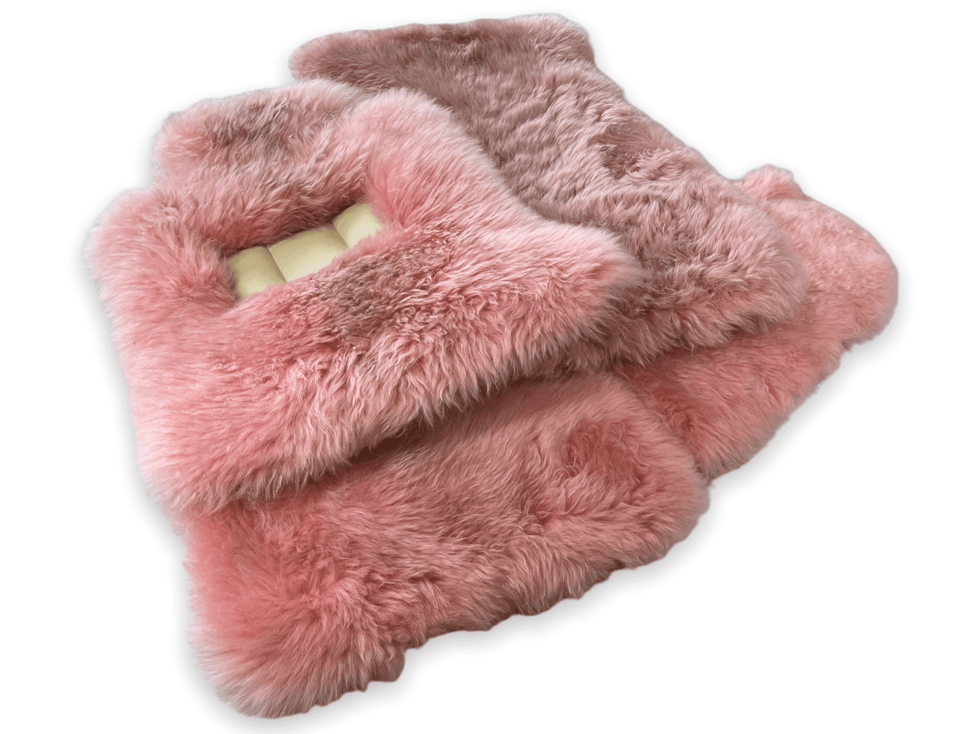Pink Sheepskin Floor Mats For Rolls Royce Ghost Series II (2021-2024) Er56 Design Brand - AutoWin