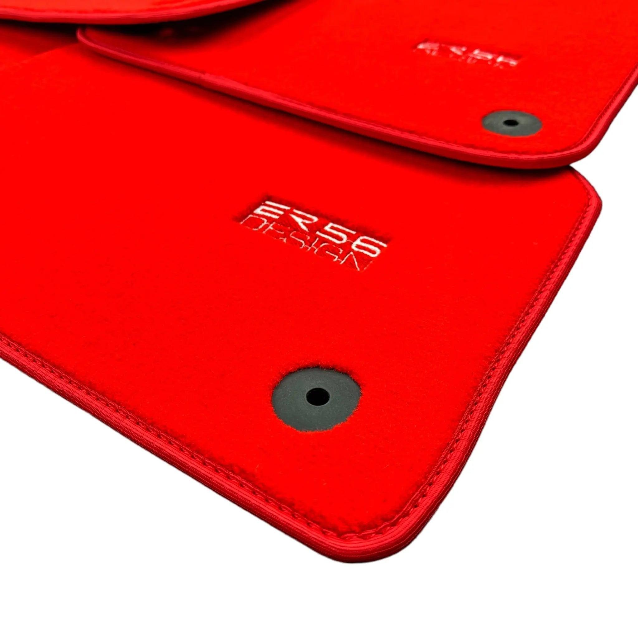 Red Floor Mats for Audi A1 - 5-door Hatchback (2019-2024) | ER56 Design - AutoWin