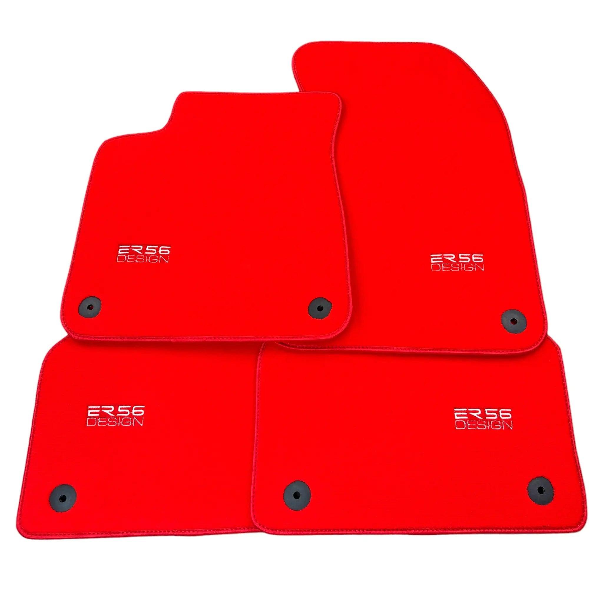 Red Floor Mats for Audi A1 - 5-door Hatchback (2019-2024) | ER56 Design - AutoWin