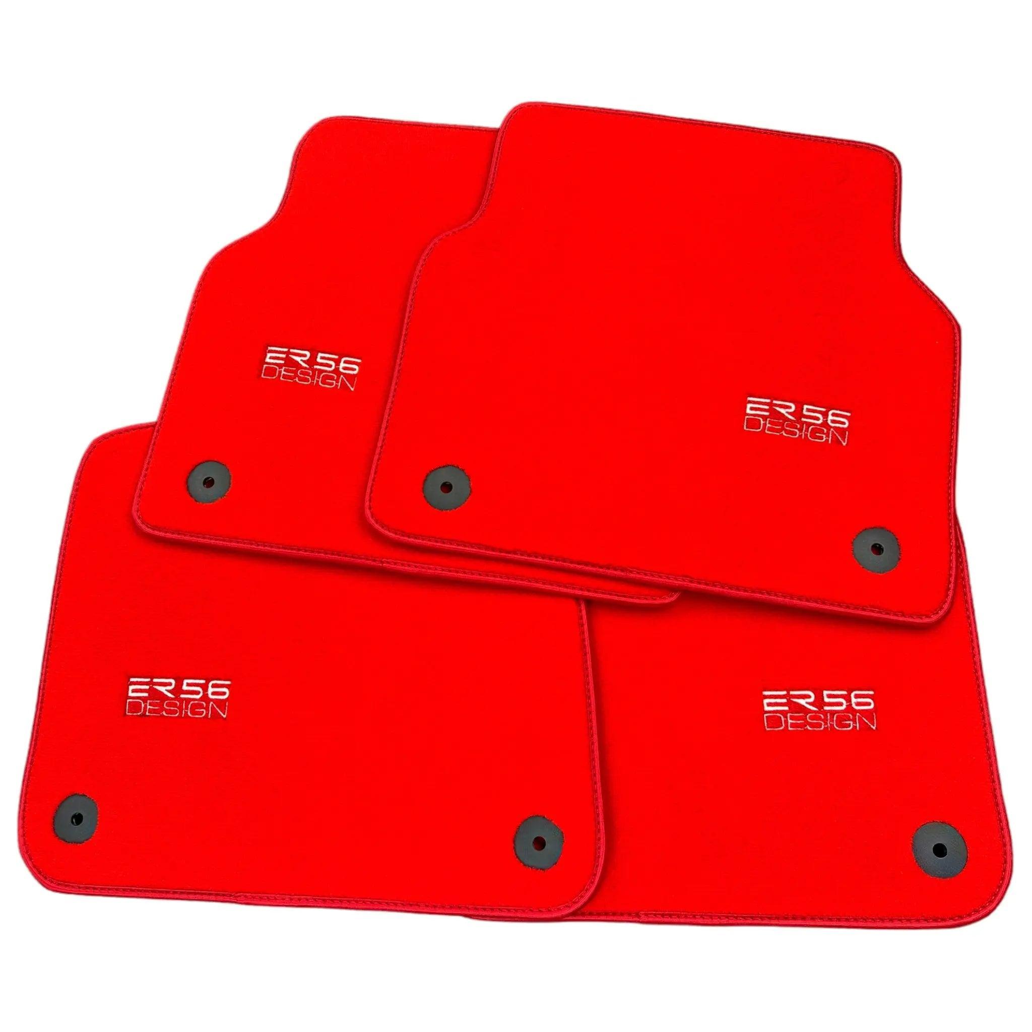 Red Floor Mats for Audi A1 - 5-door Hatchback (2019-2024) | ER56 Design - AutoWin