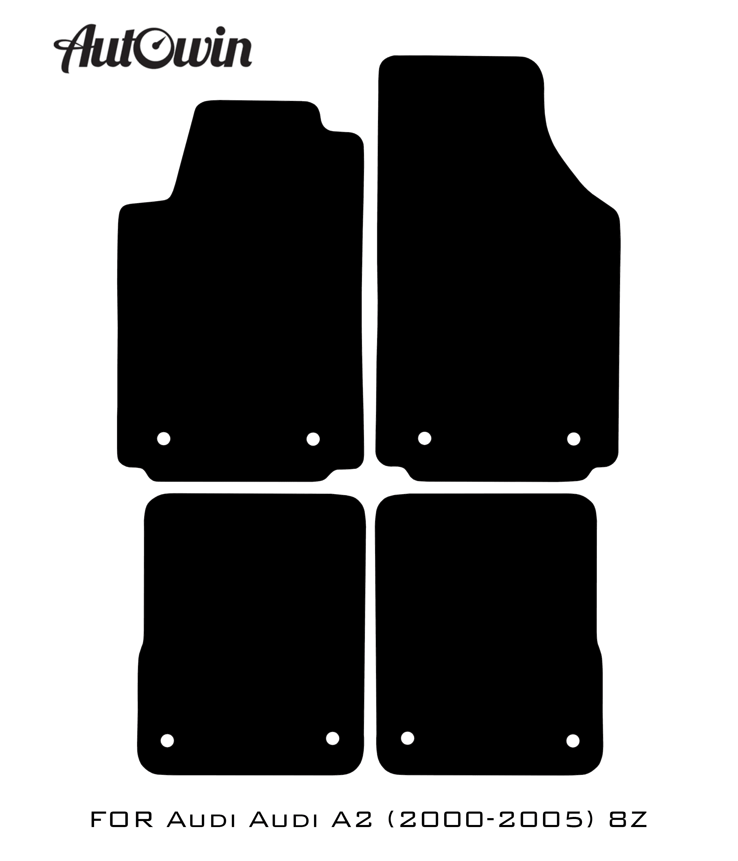 Red Floor Mats for Audi A2 2000-2005 8Z | ER56 Design - AutoWin