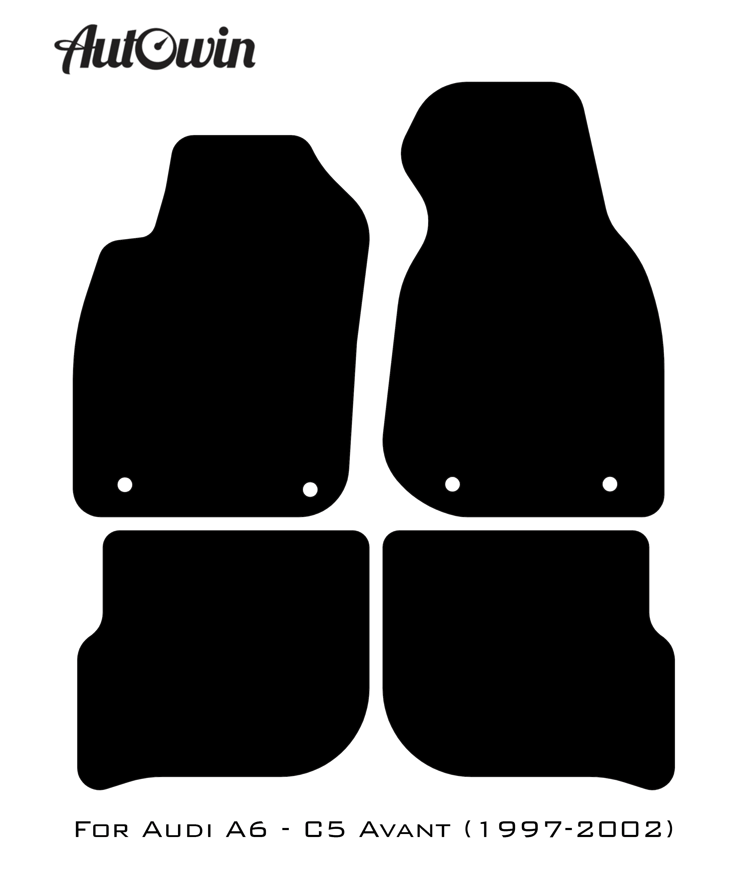 Red Floor Mats for Audi A6 - C5 Avant (1997-2002) | ER56 Design - AutoWin