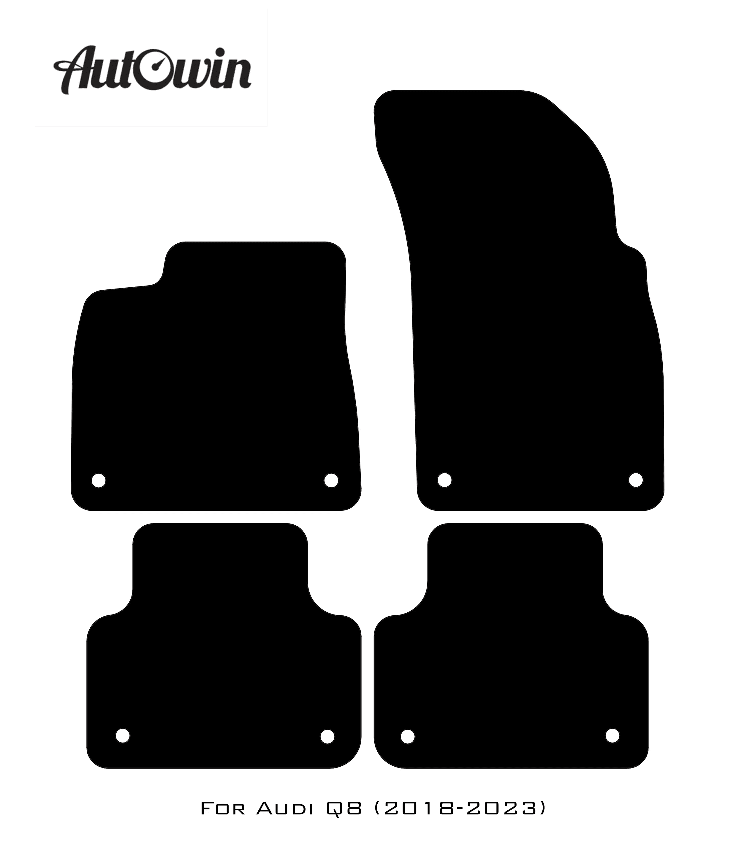 Red Floor Mats for Audi Q8 (2018-2023) | ER56 Design - AutoWin