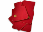 Red Floor Mats For BMW 1 Series E82 ROVBUT Brand Tailored Set Perfect Fit Green SNIP Collection - AutoWin