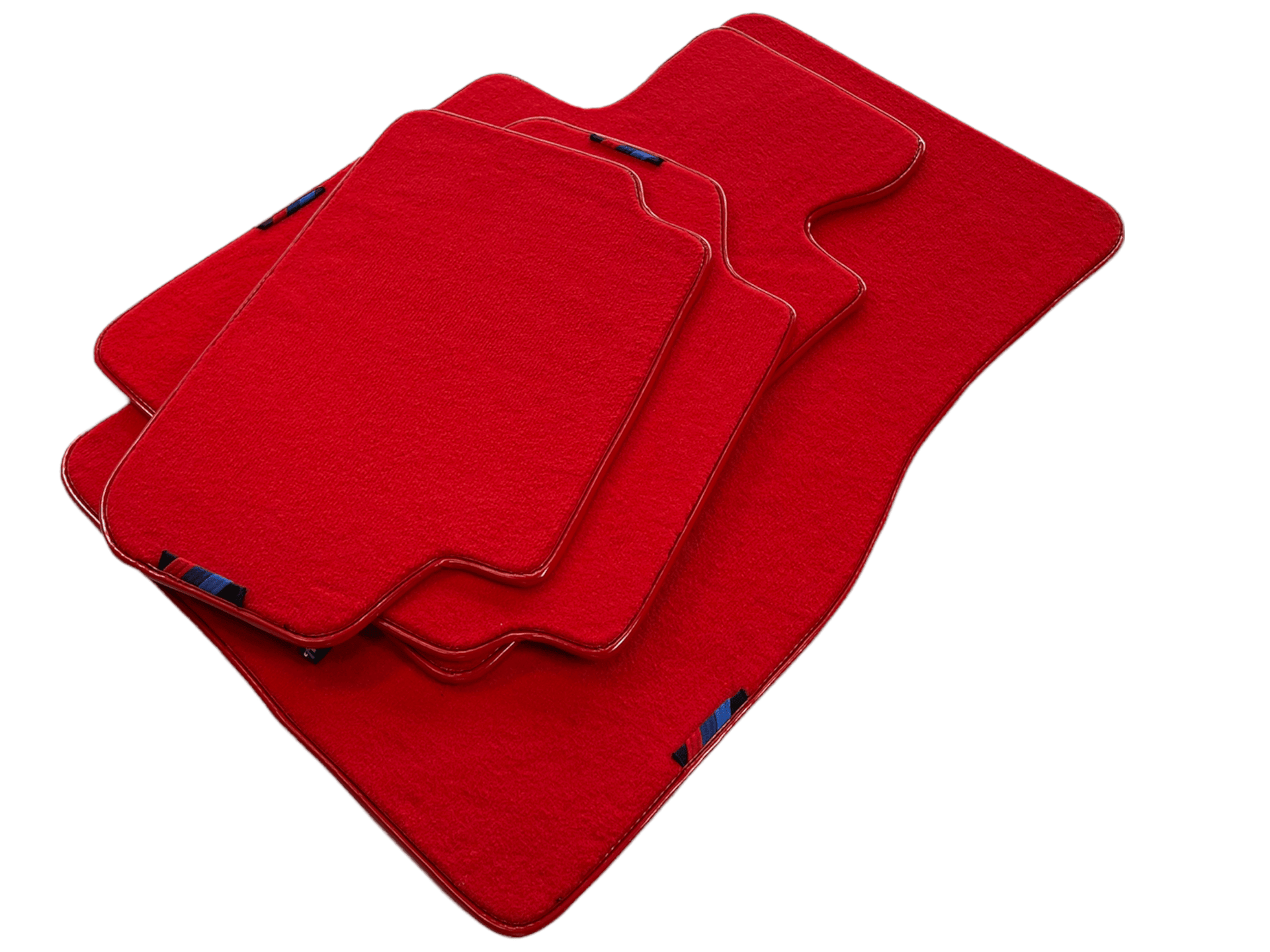Red Floor Mats For BMW 5 Series E60 With M Package AutoWin Brand - AutoWin