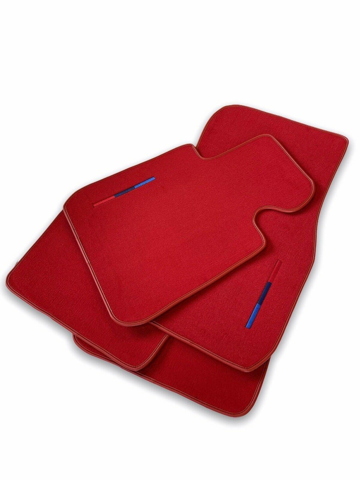 Red Floor Mats For BMW 7 Series E66 With M Package - AutoWin