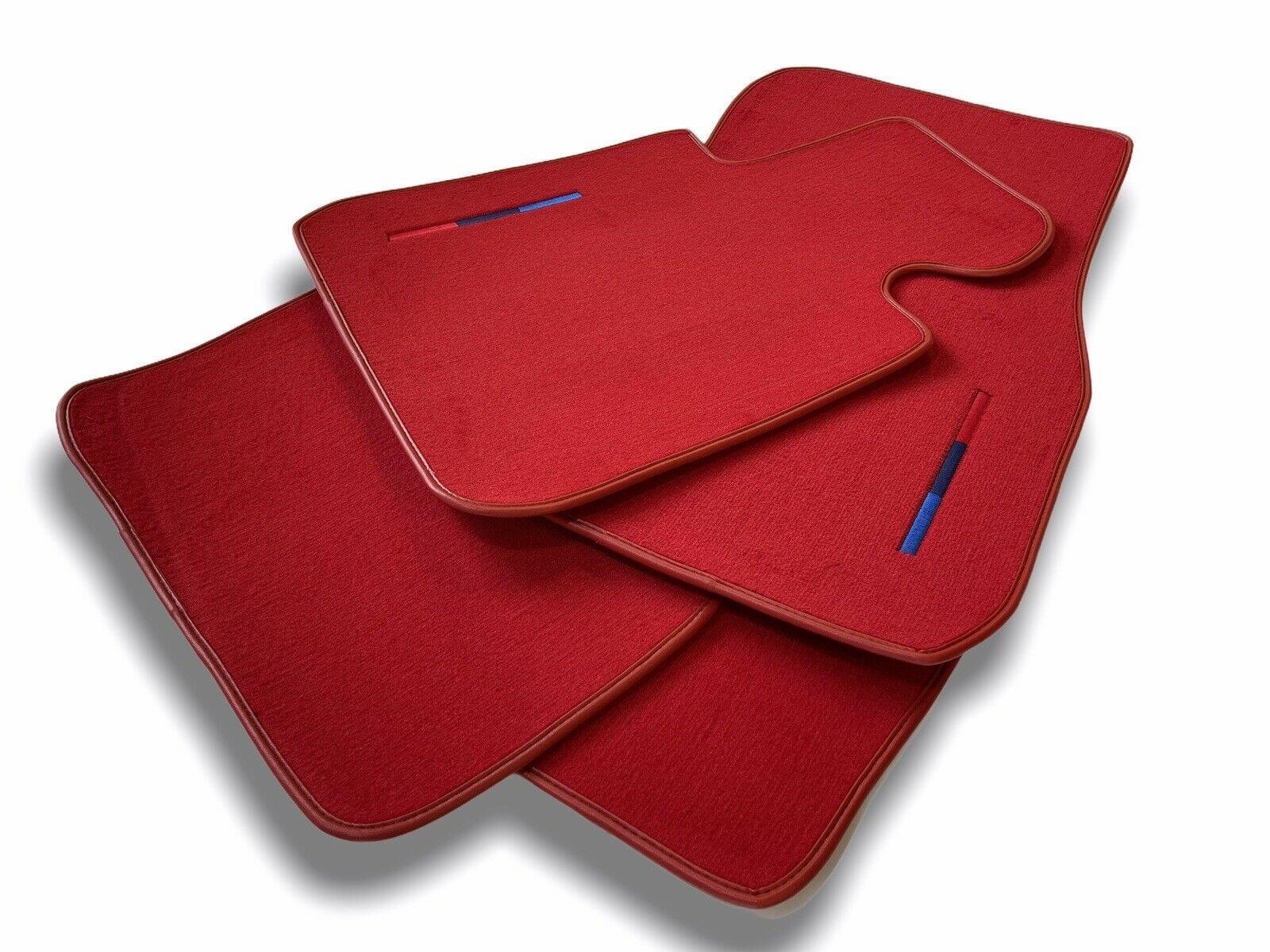 Red Floor Mats For BMW 7 Series E66 With M Package - AutoWin