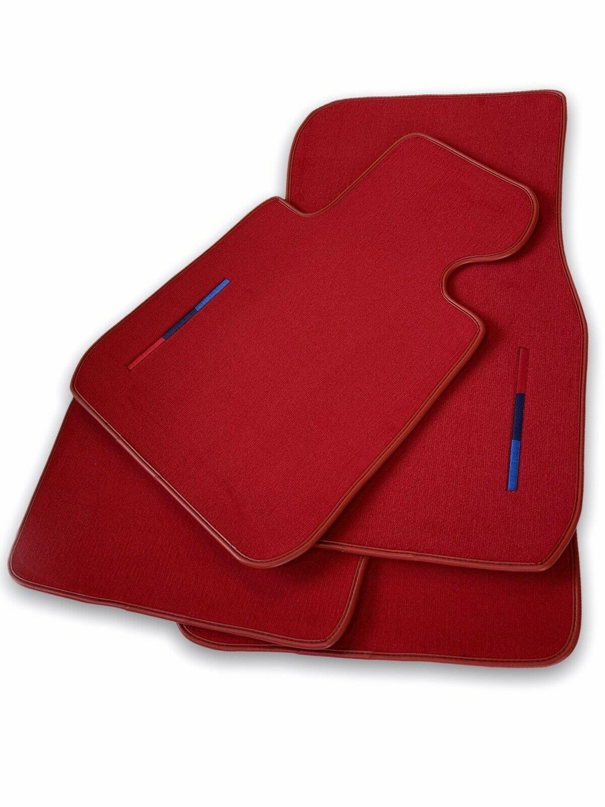 Red Floor Mats For BMW 7 Series E66 With M Package - AutoWin