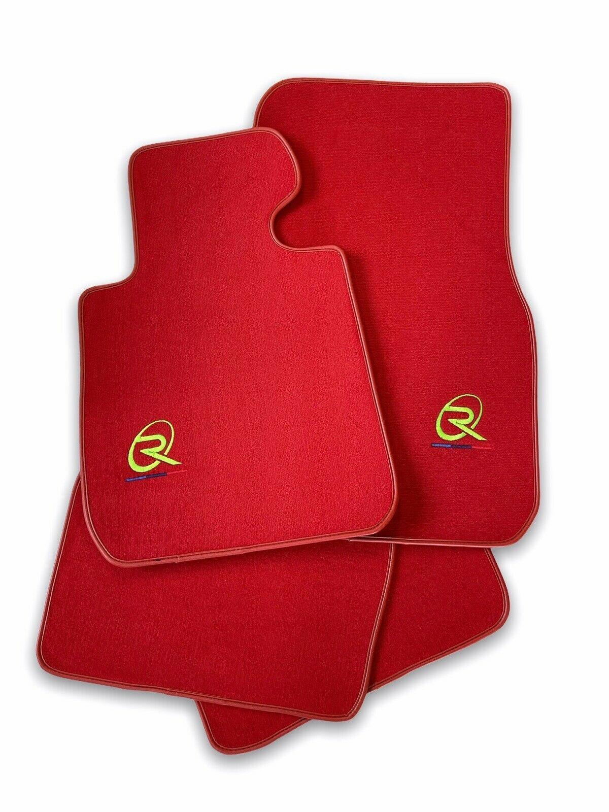 Red Floor Mats For BMW X6M F96 SUV ROVBUT Brand Tailored Set Perfect Fit Green SNIP Collection - AutoWin