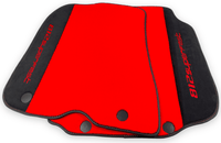 Red Floor Mats For Ferrari 812 Superfast With Alcantara Leather - AutoWin