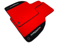 Red Floor Mats for Lamborghini Aventador With Alcantara Leather - AutoWin