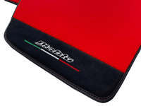 Red Floor Mats for Lamborghini Diablo 1990-2001 With Alcantara Leather - AutoWin