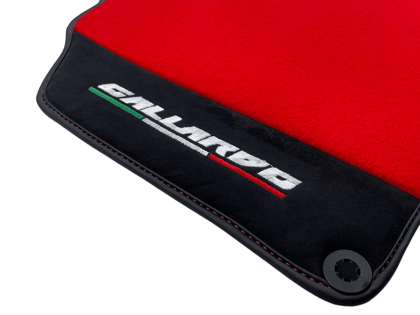 Red Floor Mats for Lamborghini Gallardo With Alcantara Leather - AutoWin
