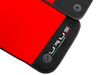 Red Floor Mats For Lamborghini Urus With Alcantara Leather - AutoWin