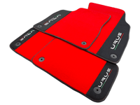 Red Floor Mats For Lamborghini Urus With Alcantara Leather - AutoWin