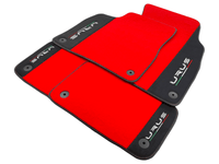 Red Floor Mats For Lamborghini Urus With Alcantara Leather - AutoWin