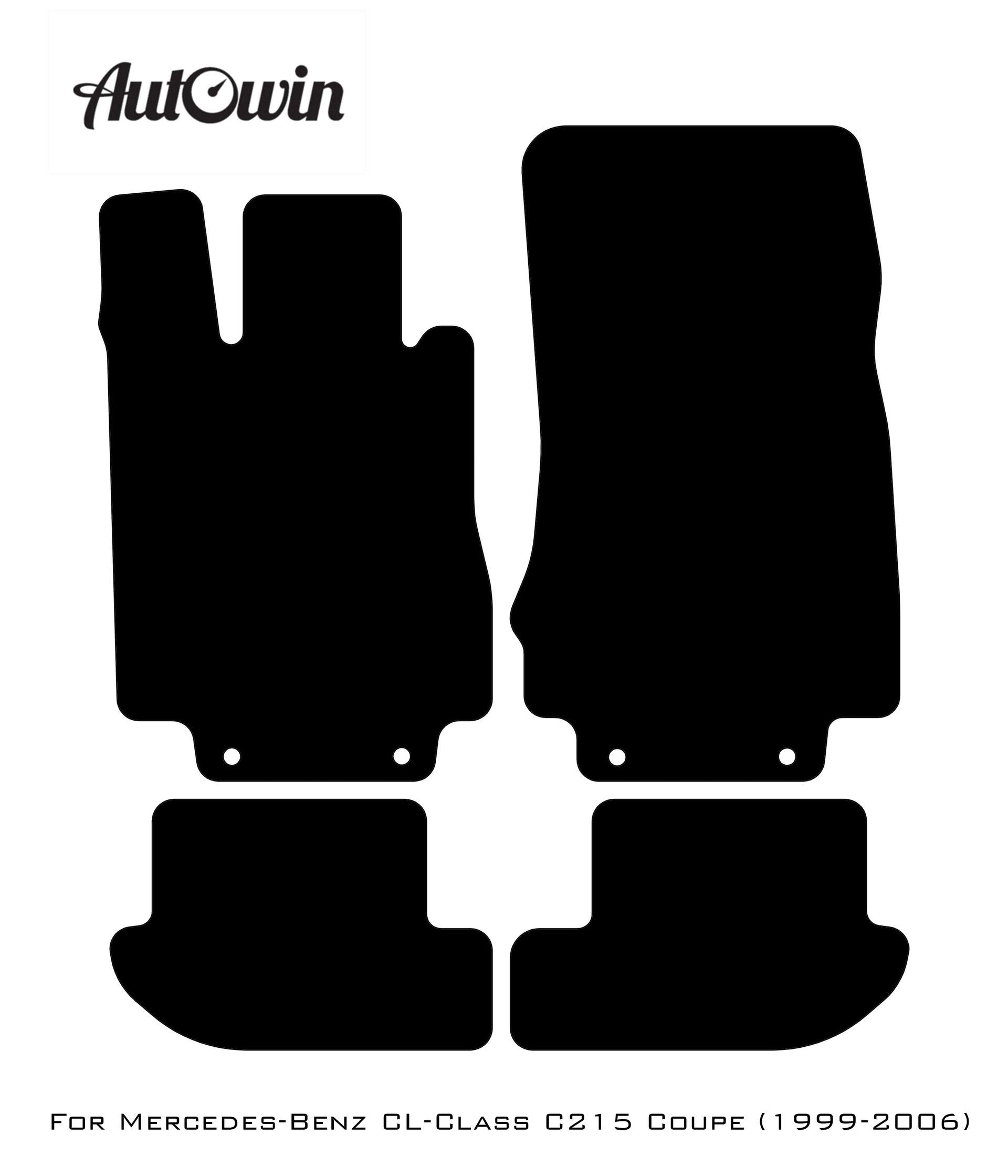 Red Floor Mats For Mercedes Benz CL-Class C215 Coupe (1999-2006) | Limited Edition - AutoWin