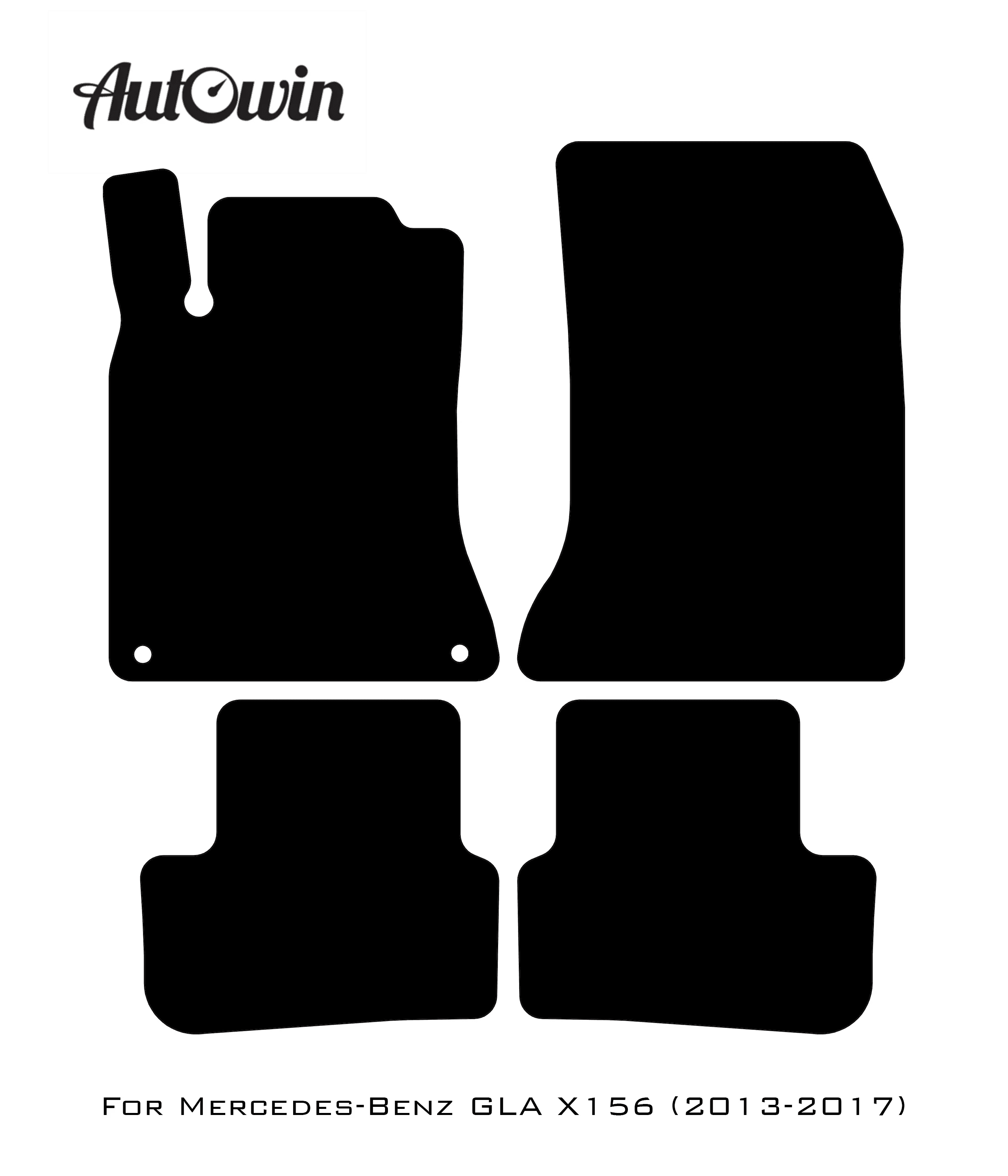 Red Floor Mats For Mercedes Benz GLA-Class X156 (2013-2017) | Limited Edition - AutoWin