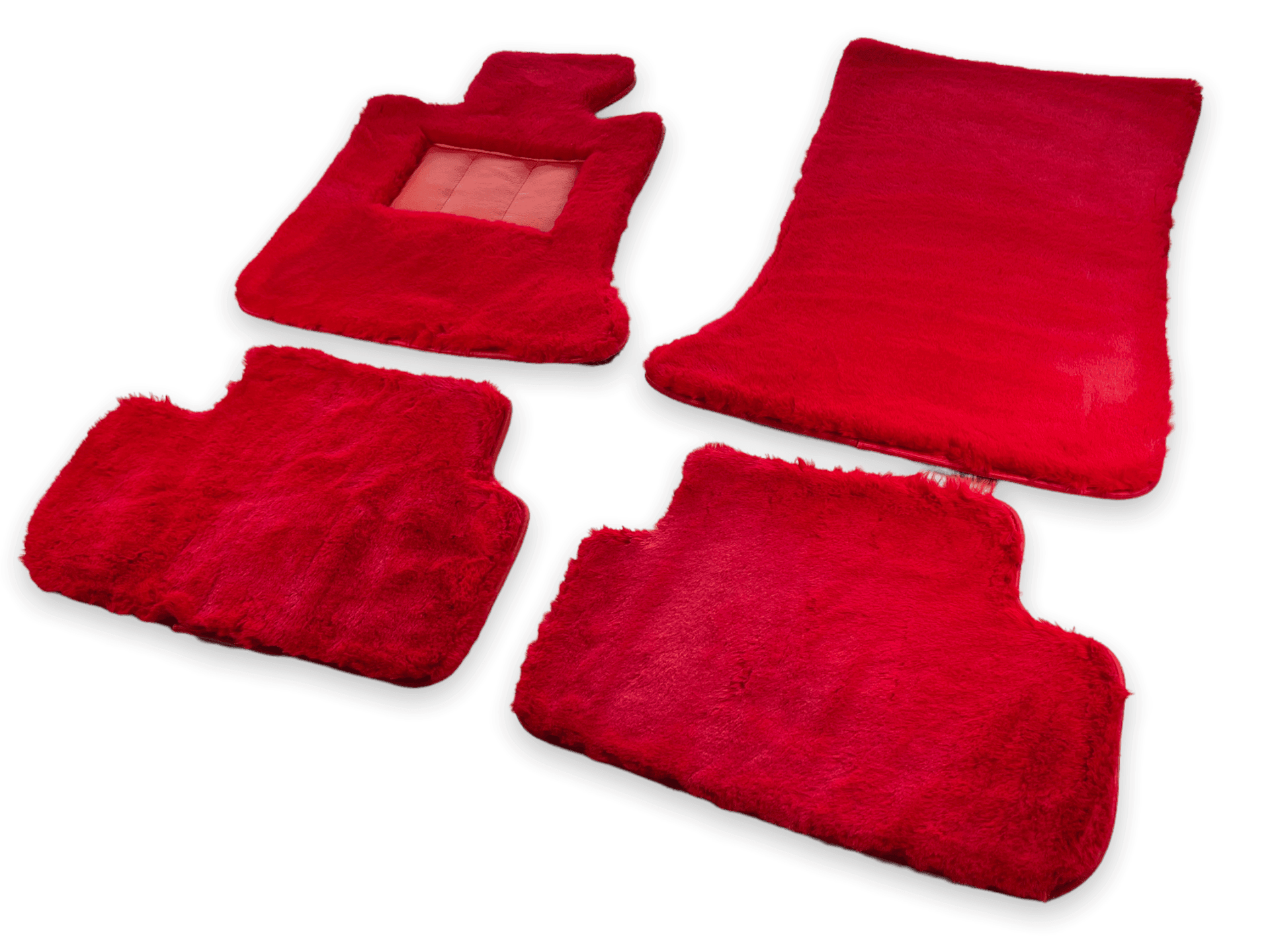 Red Sheepskin Floor Mats For Rolls Royce Phantom Drophead Coupe 2007–2016 Er56 Design Brand - AutoWin