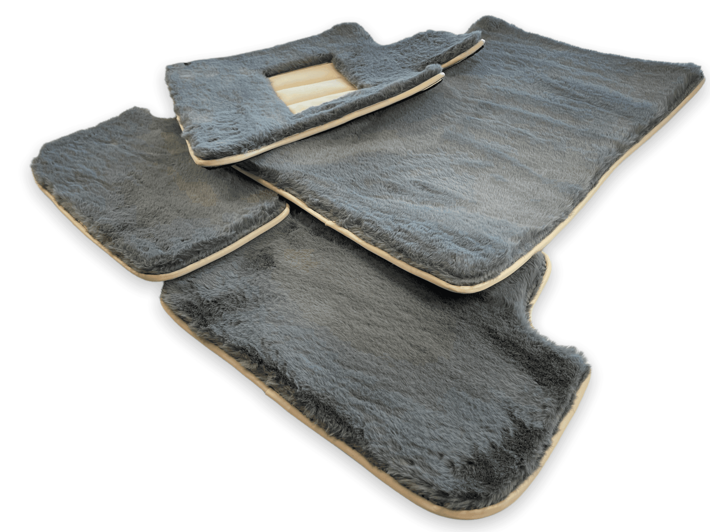 Sheepskin Floor Mats For Rolls Royce Shadow 1965-1977 Er56 Design Brand - AutoWin