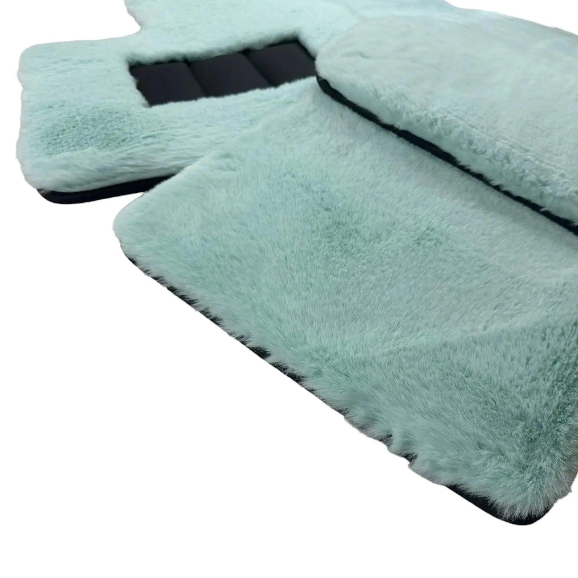 Tiffany Blue Sheepskin Floor Mats For Bentley Mulsanne (2010-2020) Er56 Design Brand - AutoWin