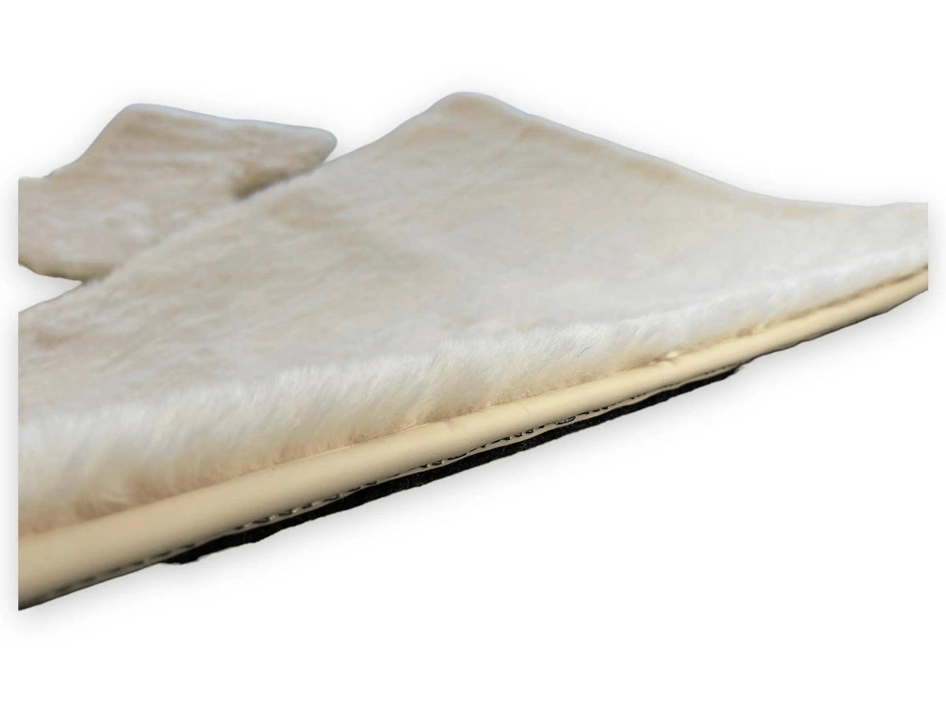 White Sheepskin Floor Mats For Bentley Mulsanne (2010-2020) Er56 Design Brand - AutoWin