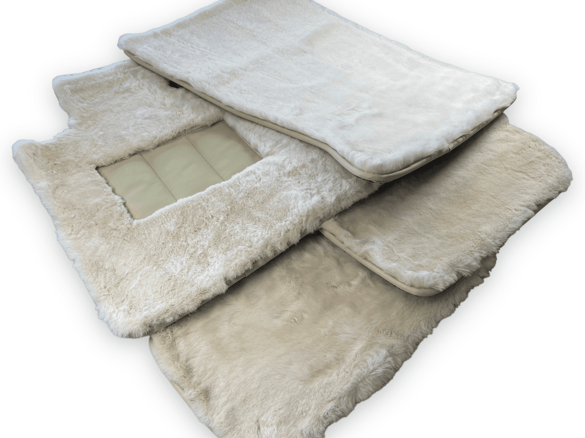 Luxury White Sheepskin Floor Mats for Rolls Phantom