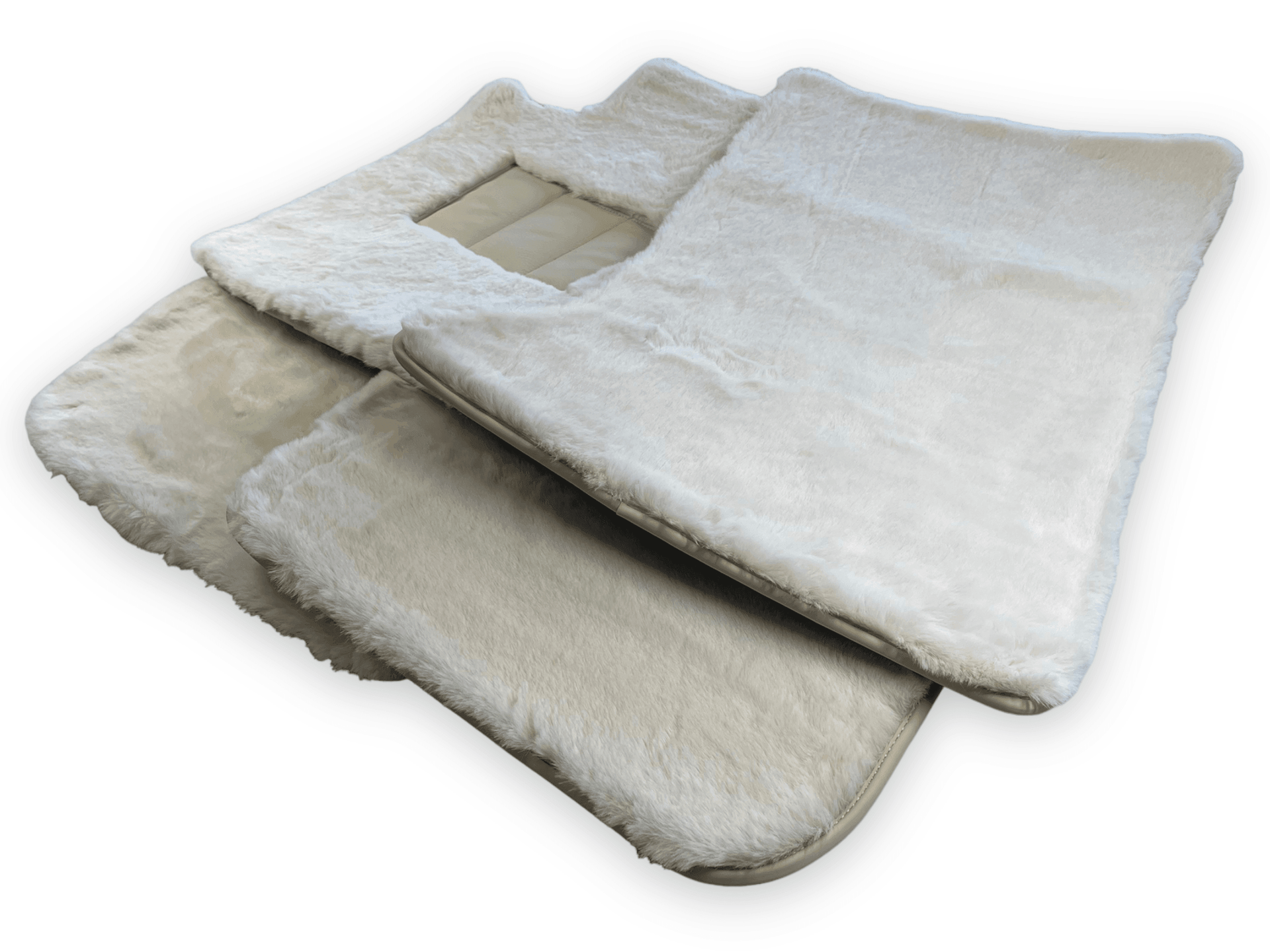 Luxury White Sheepskin Floor Mats for Rolls Royce Shadow